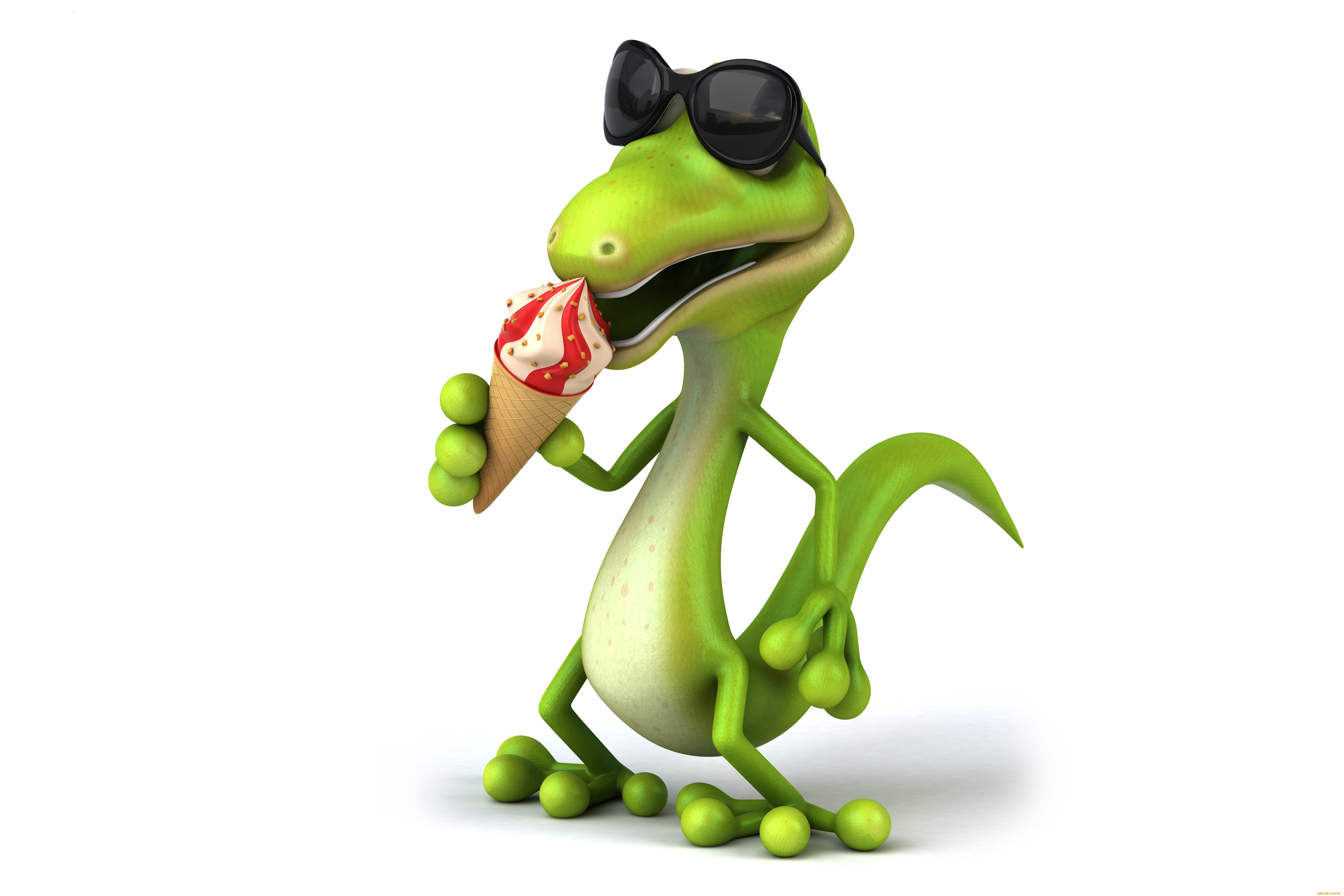 3 ,  , humor, reptile, ice, cream, character, funny